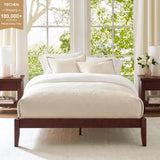 Yechen Bamboo Platform Bed Frame, Queen & King walnut 3