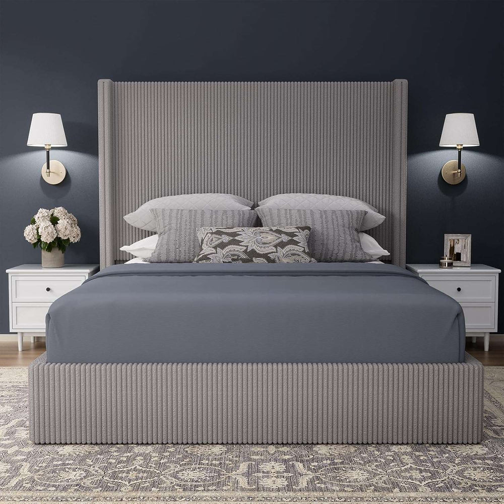 58" Tall Full Bed Frame with Lift Up Storage