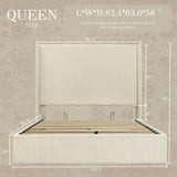 58" Tall Full Bed Frame with Lift Up Storage