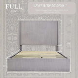 58" Tall Full Bed Frame with Lift Up Storage