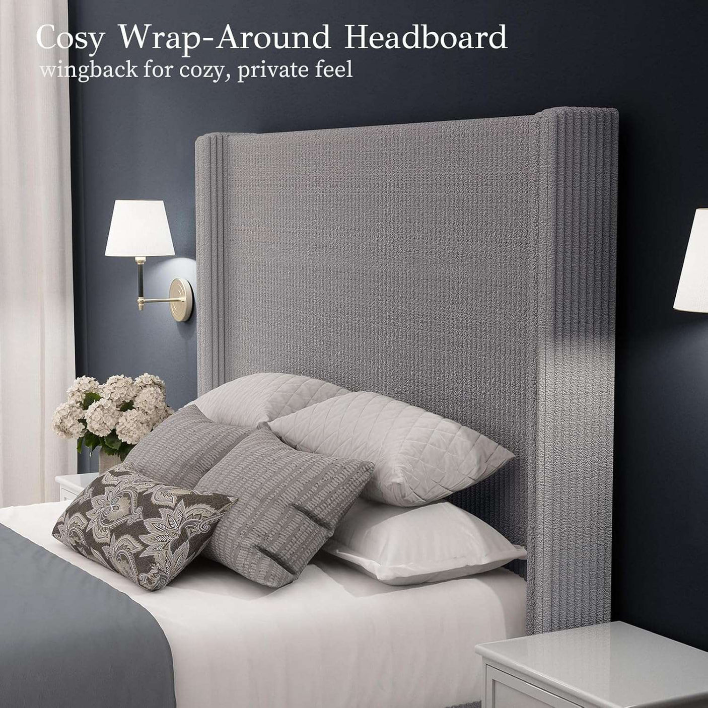 58" Tall Full Bed Frame with Lift Up Storage