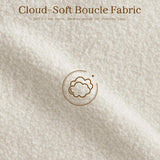 Yechen Cloud Boucle Bed Frame | Wavy Headboard | Full & Queen | No Box Spring | Beige 3