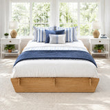 Yechen Japanese Joinery Platform Bed with 2 Storage Drawers – Natural