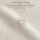 Yechen Luxe Bouclé Platform Bed Frame with Integrated Smart LED Lighting