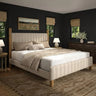 Yechen Full Size Natural Wood Bed Frame with Headboard