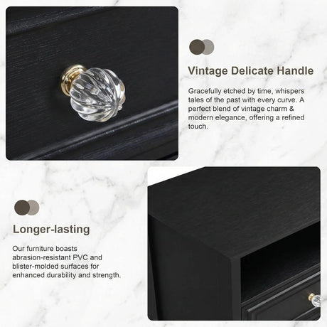 Yechen White Nightstand with Hidden Drawer, 2-Drawer Nightstand – Sturdy Wood Bedroom End Table with Storage, Modern Furniture for Bedroom Organization