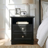 Yechen White Nightstand with Hidden Drawer, 2-Drawer Nightstand – Sturdy Wood Bedroom End Table with Storage, Modern Furniture for Bedroom Organization