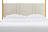 Yechen Queen Bed Frame with Storage | 3-Drawer Linen Platform Bed, Noise-Free Slats, Beige
