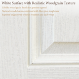 36" x 80" Fiberglass Entry Door | 9-Lite Low-E Glass | White | Left Hand Inswing