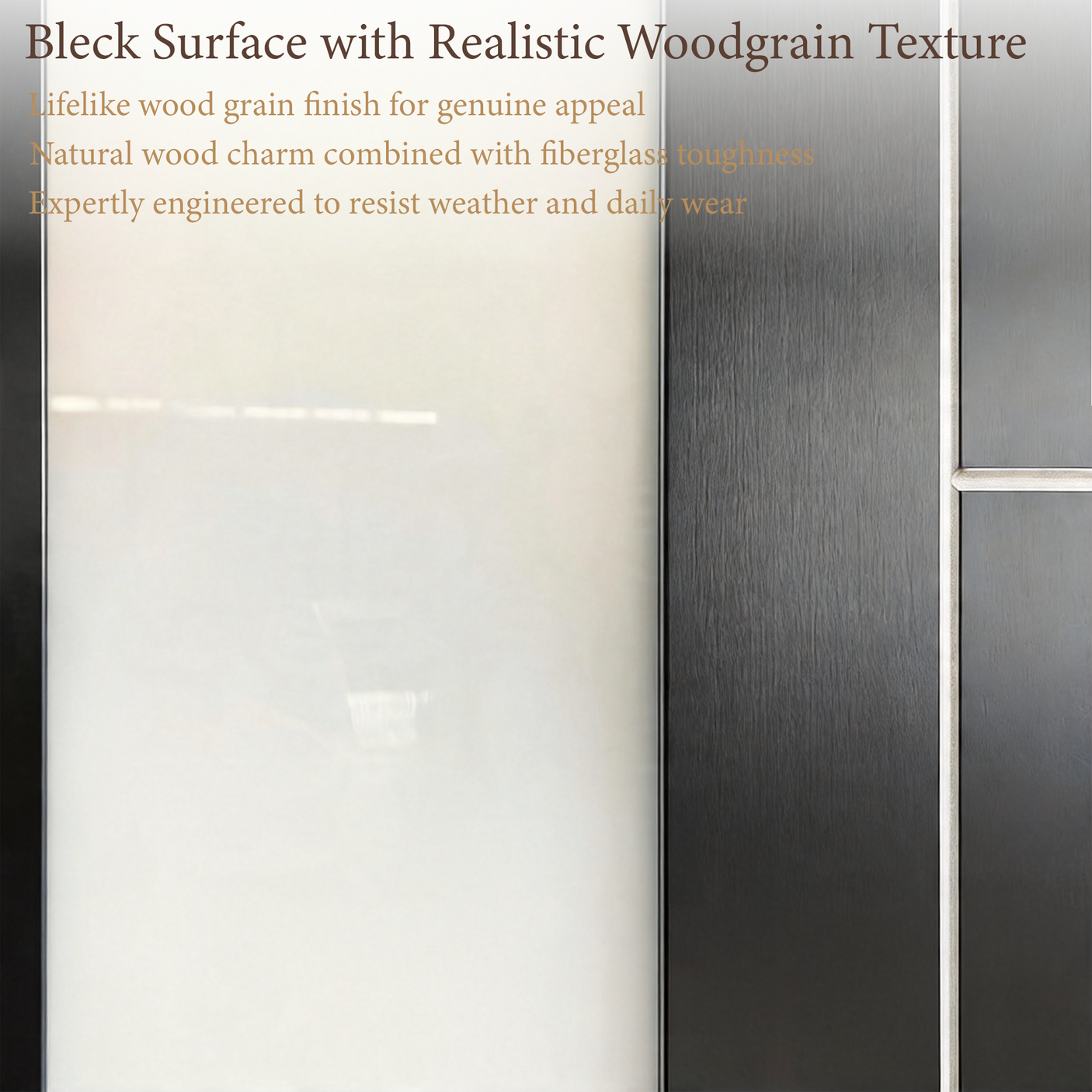 36" x 80" Fiberglass Modern Textured Entry Door – Black-09 | Left & Right Hand Inswing