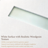 36" x 80" Fiberglass Exterior Door | White Smooth Finish | Frosted Glass | Right Hand Inswing