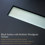 36" x 80" Fiberglass Exterior Door | Black Smooth Finish | Frosted Glass | Right Hand Inswing