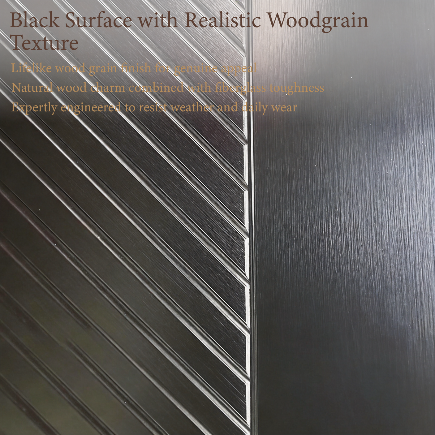 36" x 80" Black Solid Wood Entry Door | Left or Right Hand Inswing | Modern Exterior Front Door with Pre-Primed Frame