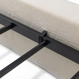 Premium Upholstered Platform Bed Frame with 6.3" Padded Headboard