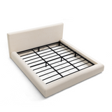 Premium Upholstered Platform Bed Frame with 6.3" Padded Headboard