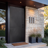 36" x 80" Black Solid Wood Entry Door | Left or Right Hand Inswing | Modern Exterior Front Door with Pre-Primed Frame