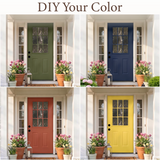 36" x 80" Fiberglass Entry Door | 9-Lite Low-E Glass | White | Right Hand Inswing