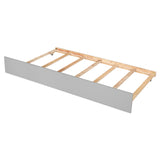 Twin Size Trundle Bed with Bookcase for Kids