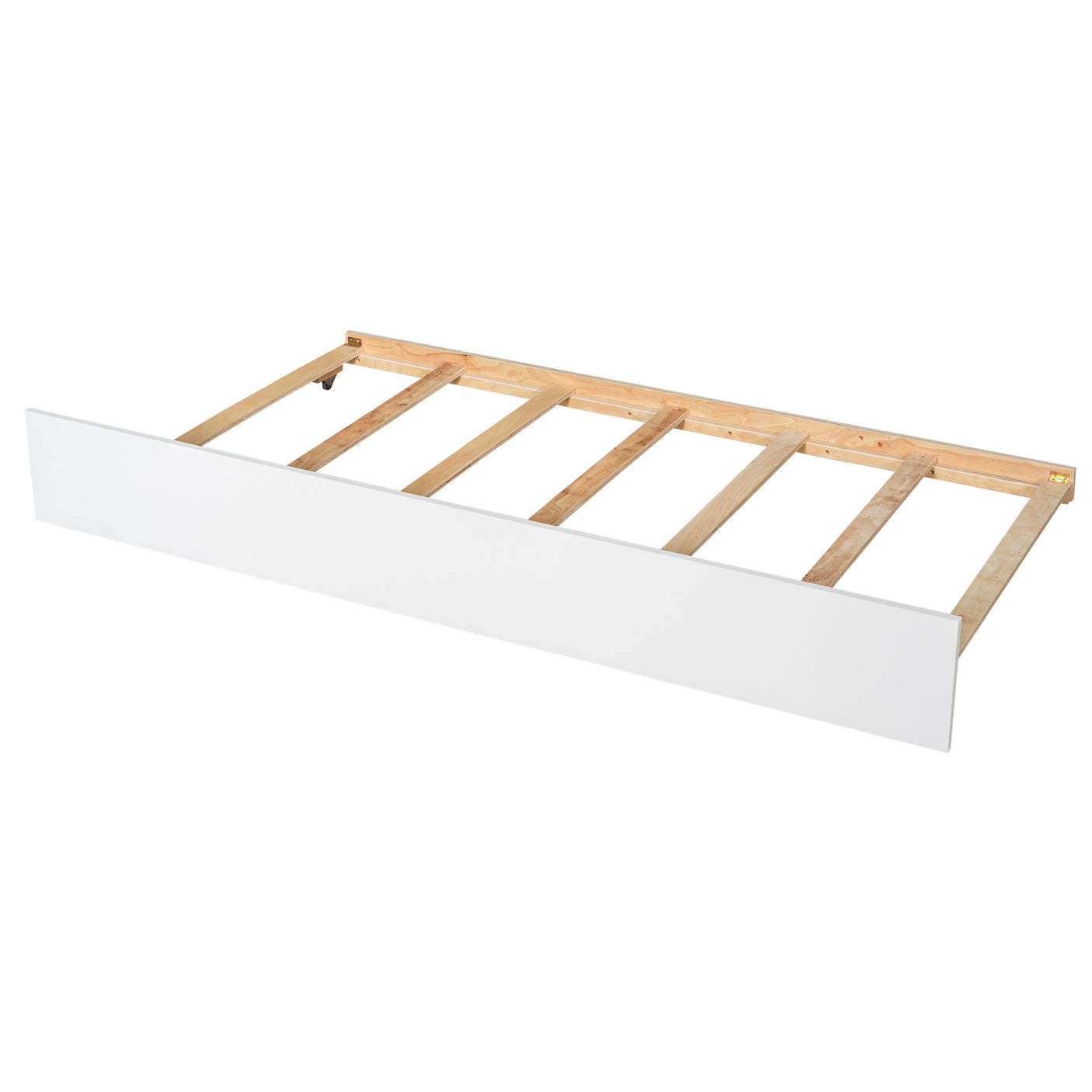 Twin Size Trundle Bed with Bookcase for Kids