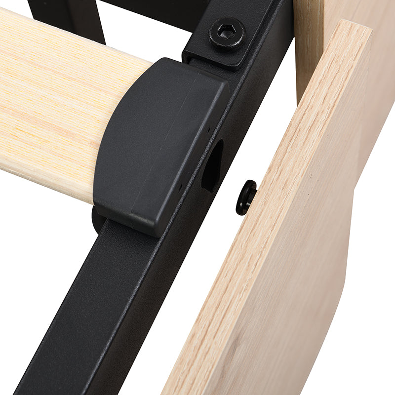 Boho Natural Rattan Headboard BedFrame with 4 Drawers