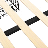 Boho Natural Rattan Headboard BedFrame with 4 Drawers