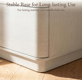 Nightstand with 2 Push to Open Drawers & Hidden Compartment | 22'' Curved Bedside Table | Mid-Century Modern