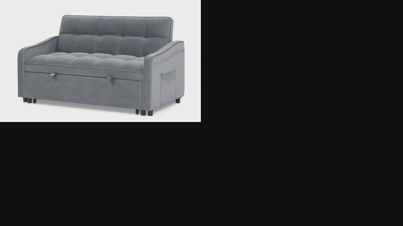 69'' 3-in-1 Folding Convertible Loveseats Sofa Bed