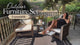 Outdoor Swivel Chair Set | PE Wicker Patio Conversation Set with Cushions | Blue