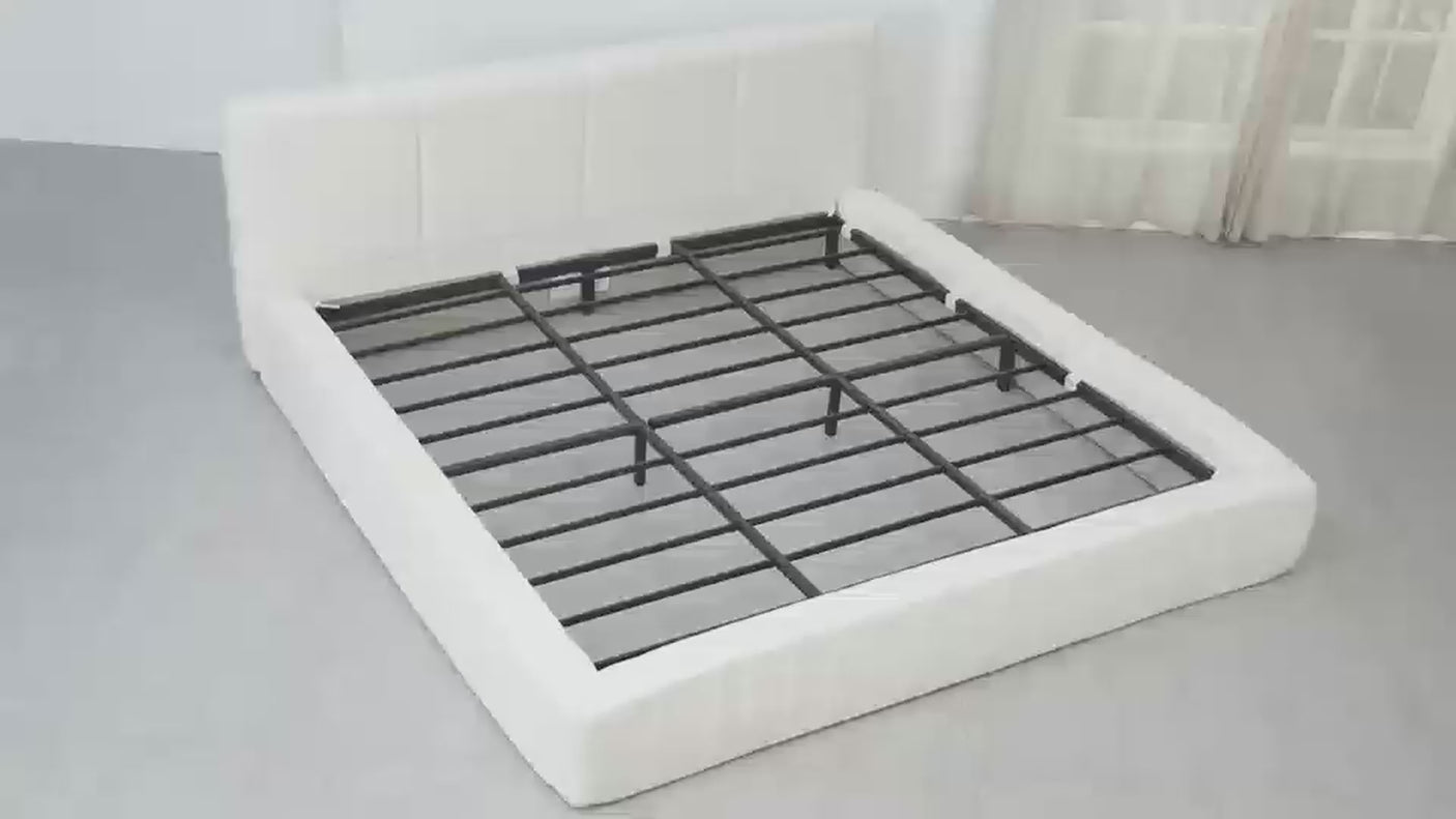 YECHEN Cloud Platform Bed – 20-Min Tool-Free Assembly, CULP® Performance Fabric & Stain-Resistant Cloud Frame