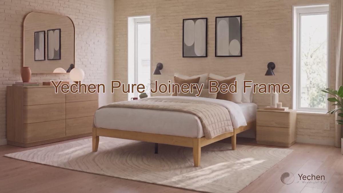 Japanese Joinery Solid Pine Platform Bed Frame