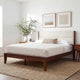 Bamboo Queen|King Bed Frame with Upholstered Headboard | Japanese Joinery 