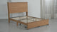 Yechen Queen Boho Bed Frame with 55" Tall Headboard, 2 Storage Drawers & Charging Station, Solid Wood Legs, Noise Free, No Box Spring Needed