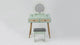 30" Vintage Makeup Vanity Table Set with Flip-Top Mirror & Rattan Drawers, Compact Dressing Table with Padded Stool