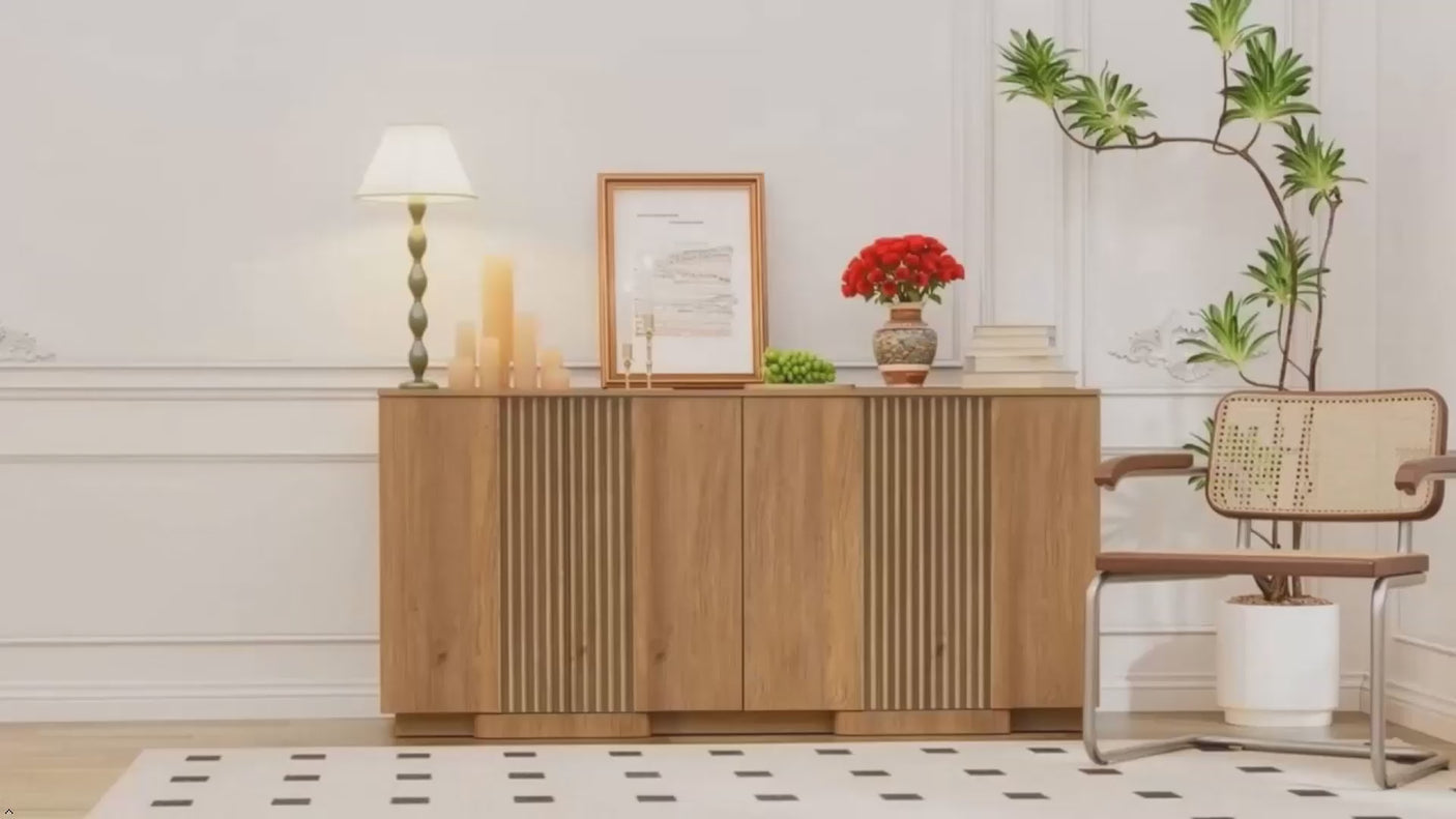 31.5" Modern Buffet Cabinet  With Storage