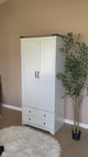 YECHEN 71" Modern Armoire Wardrobe: All-in-One Storage with 2 Drawers & Adjustable Shelves