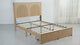 Arched Reeded Wood Bed Frame with Storage Drawers | No Box Spring | Full Queen King