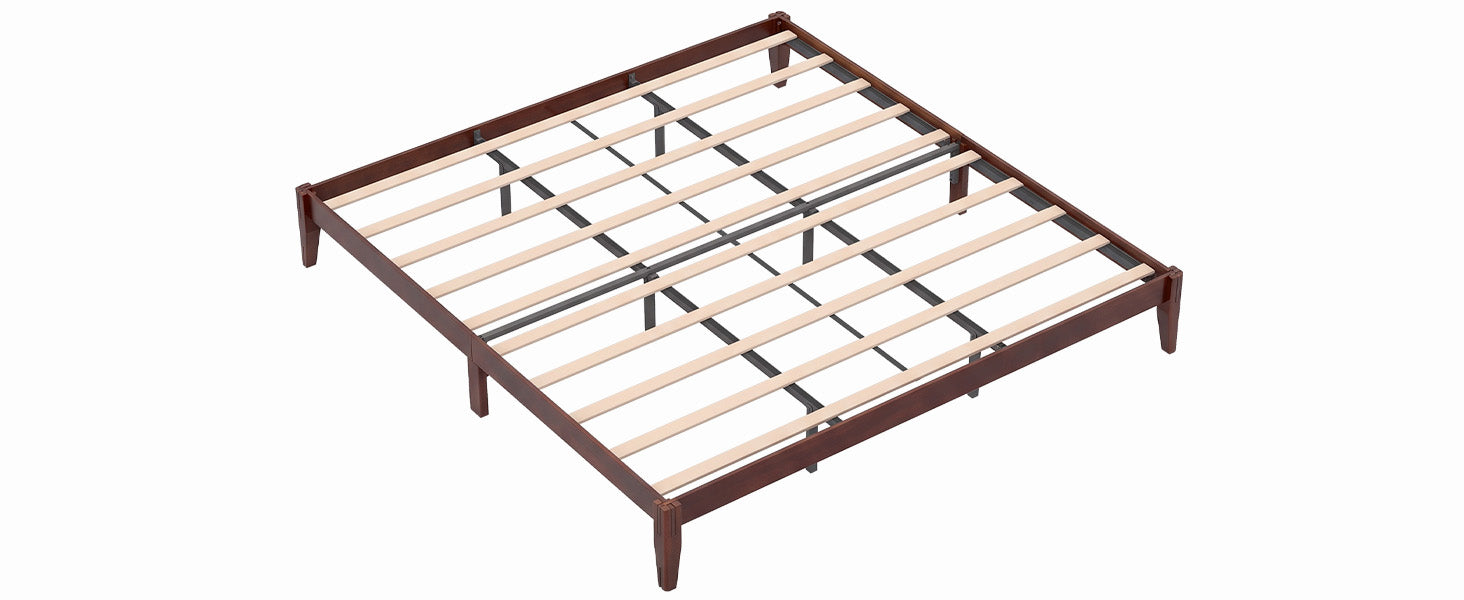 Yechen Bamboo Platform Bed Frame, Queen & King 