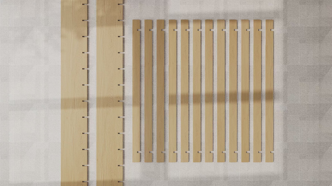 Platform Bed Frame with Dovetail Joinery – 10-Min Assembly, Wood Slats, No Box Spring, Natural| Walnut