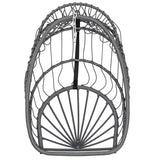 Luxurious Outdoor Egg Hanging Chair with Stand - All-Weather Rattan Swing for Patio & Bedroom