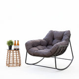 Cozy Wicker Outdoor Rocking Chair