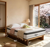 Platform Bed Frame with Dovetail Joinery – 10-Min Assembly, Wood Slats, No Box Spring, Natural| Walnut